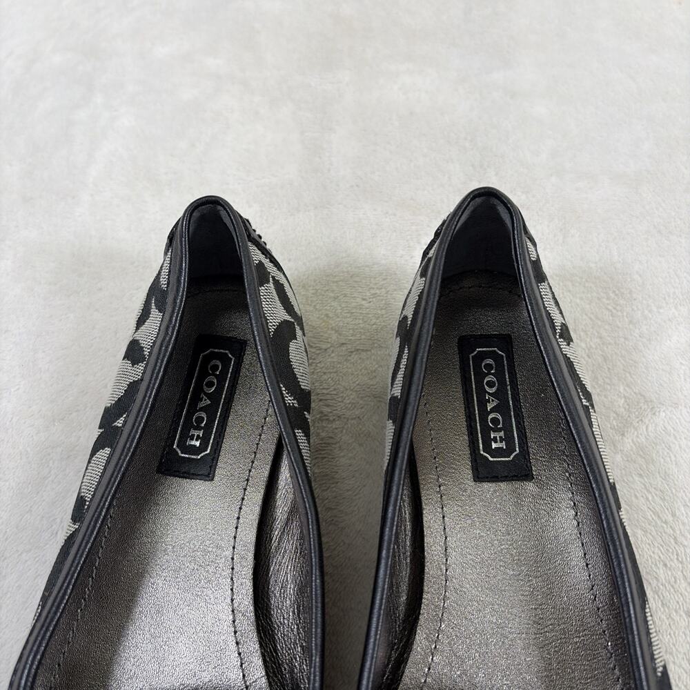Coach Sid Signature C Black Jacquard Leather Loafer Driving Moc Women’s Size 6.5 - Picture 14 of 14